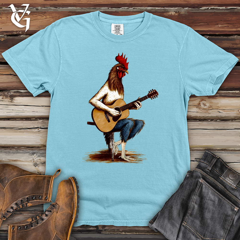 Viking Goods Chicken Guitarist Heavy Cotton Comfort Colors Tee Chambray / L
