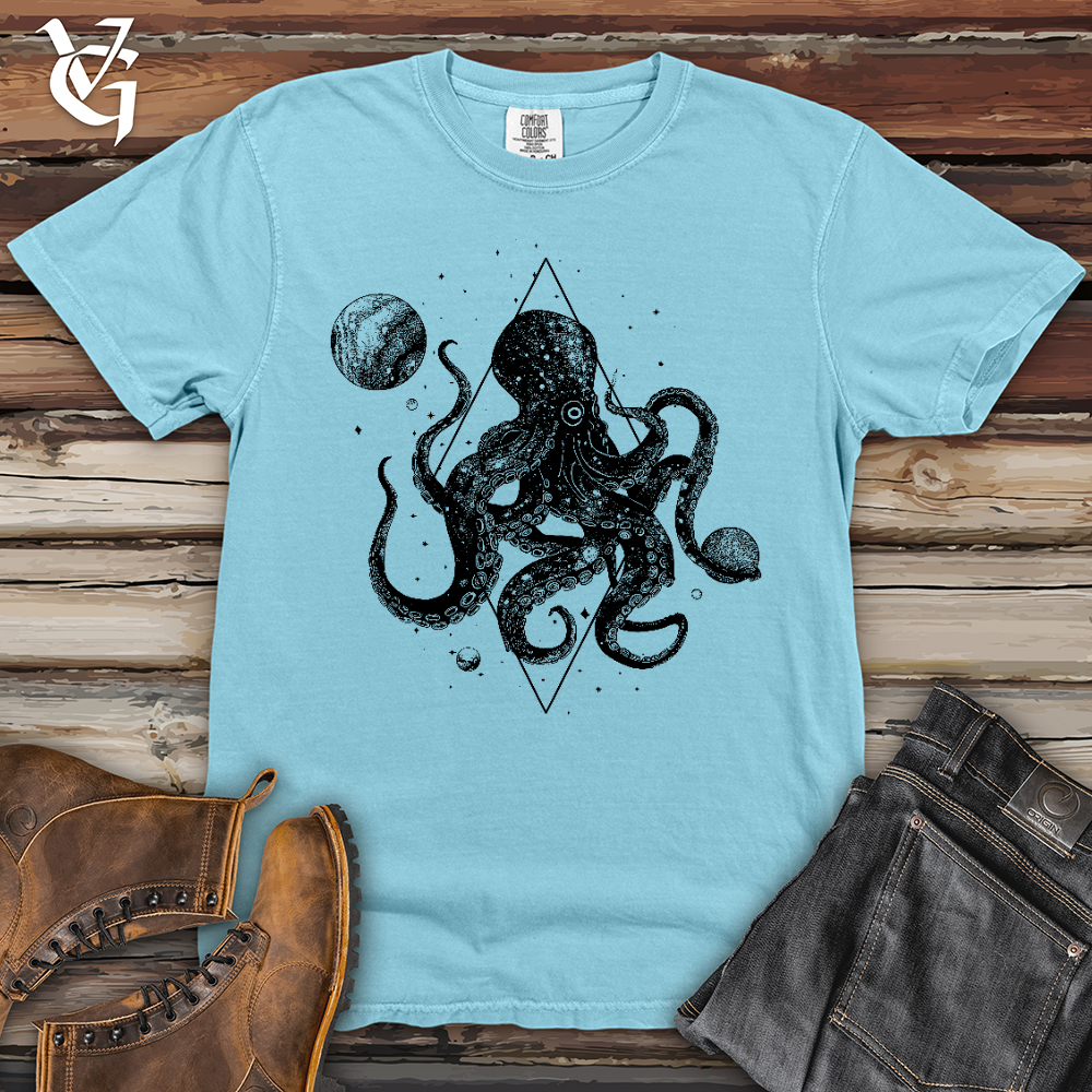 Viking Goods Cosmic Octopus Heavy Cotton Comfort Colors Tee Chambray / L