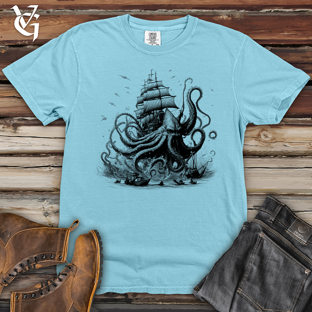Viking Goods Terror At Sea Heavy Cotton Comfort Colors Tee Chambray / L