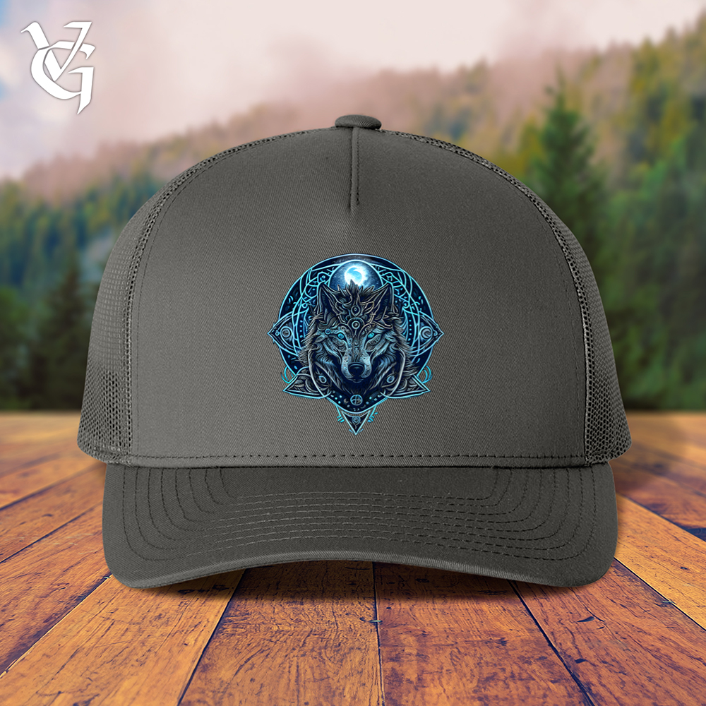 Viking Goods Celtic Fenrir Wolf Trucker Cap Charcoal