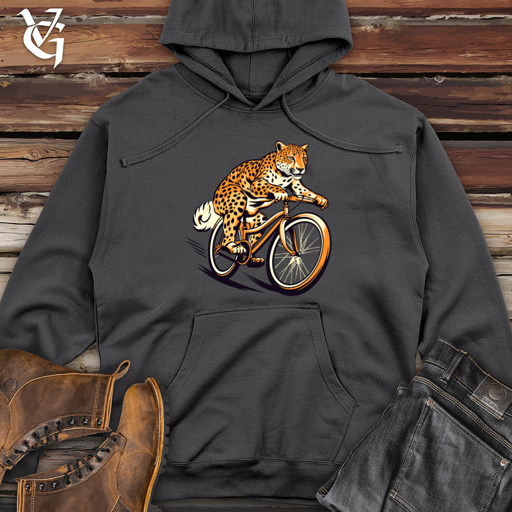 Viking Goods Agile Cheetah Cyclist Midweight Hooded Sweatshirt Charcoal / L