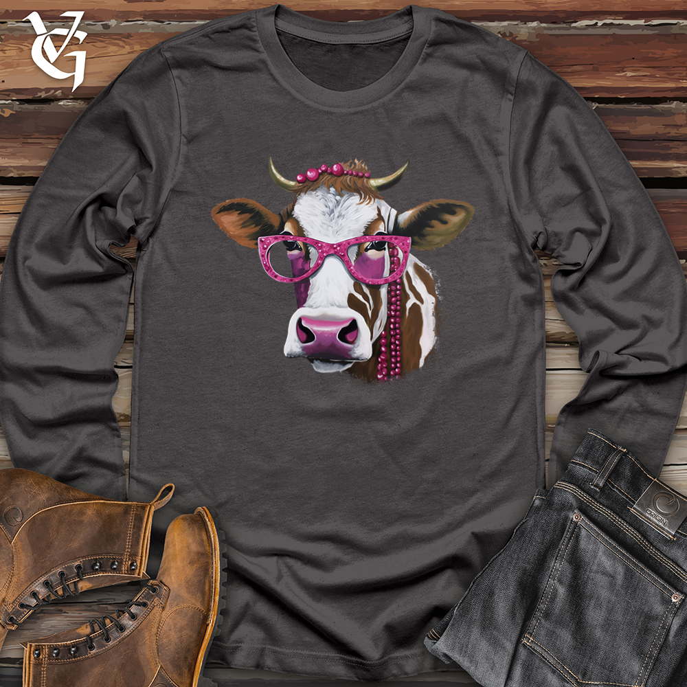 Viking Goods Auntie Cow Softstyle Long Sleeve Charcoal / L