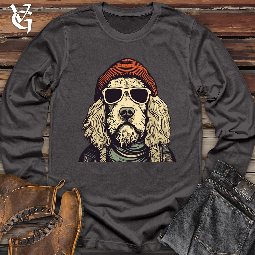 Viking Goods Beanie Rocking Doodle Dog Softstyle Long Sleeve Charcoal / L