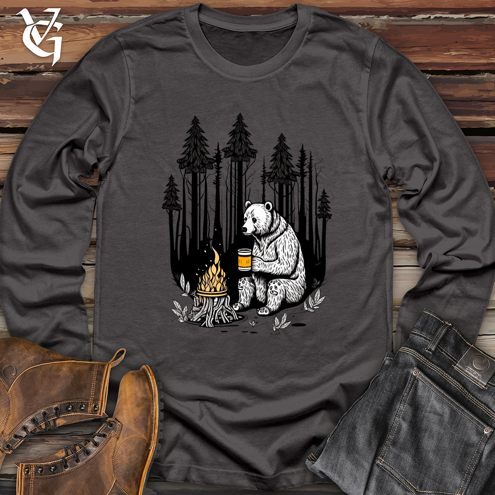 Viking Goods Bear Happy Hour Softstyle Long Sleeve Charcoal / L