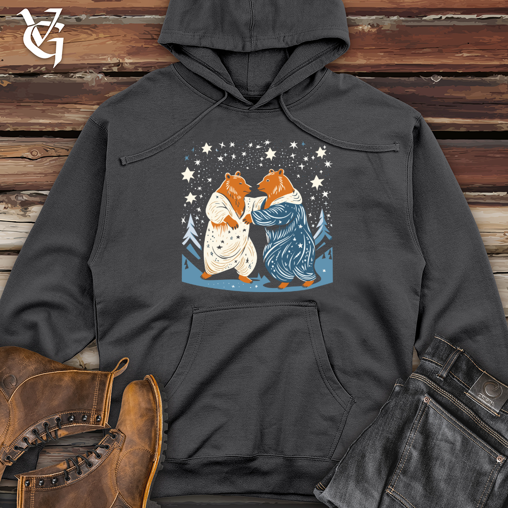Viking Goods Bears Starry Waltz Midweight Hooded Sweatshirt Charcoal / L