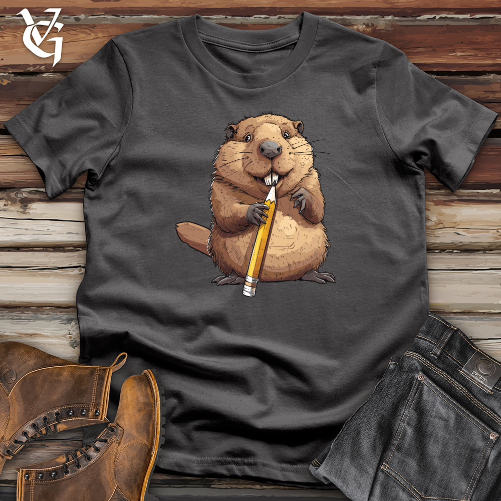 Viking Goods Beaver Pencil Sharpener Softstyle Tee Charcoal / L