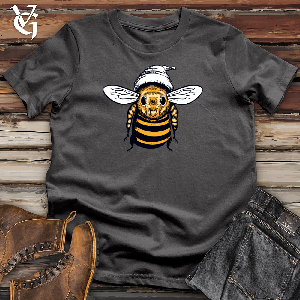 Viking Goods Bee in a Beanie Softstyle Tee Charcoal / L