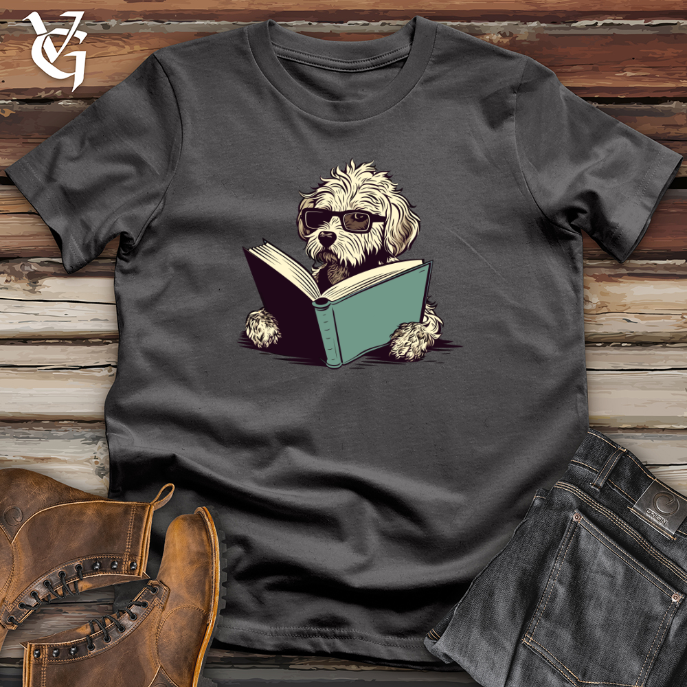 Viking Goods Book Lover Doodle Pooch Softstyle Tee Charcoal / L