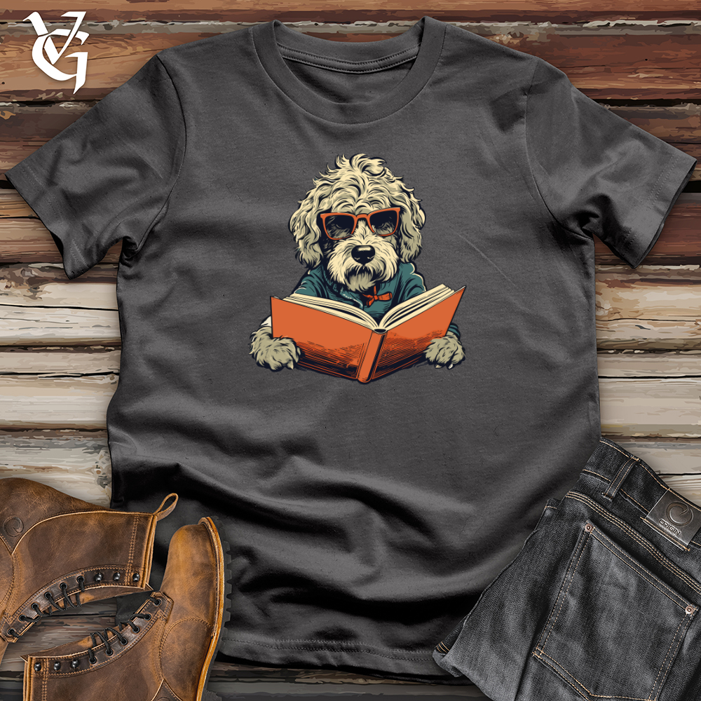 Viking Goods Bookworm Doodle Dog Read Softstyle Tee Charcoal / L