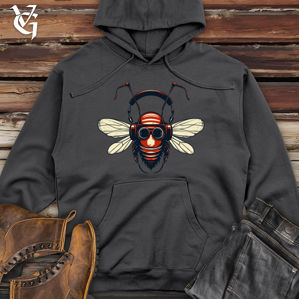 Viking Goods Buzzy Headphone Beats Midweight Hooded Sweatshirt Charcoal / L