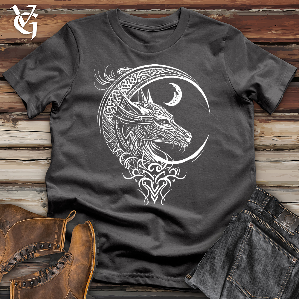 Viking Goods Celtic Dragon and Moon Softstyle Tee Charcoal / L