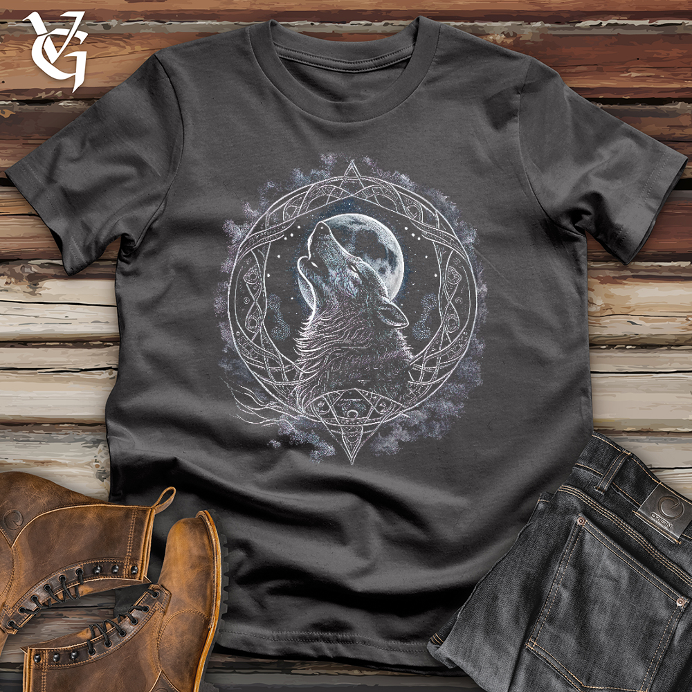 Viking Goods Celtic Howling Wolf Softstyle Tee Charcoal / L