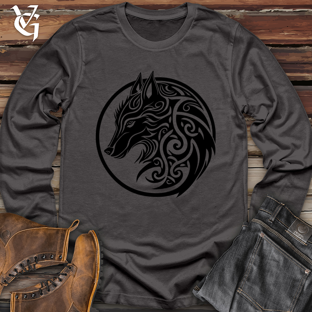 Viking Goods Celtic Wolf Softstyle Long Sleeve Charcoal / L