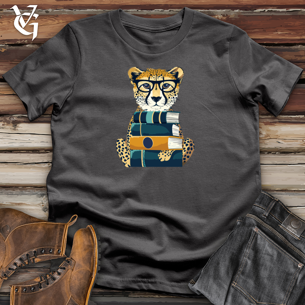 Viking Goods Cheetah Scholar Stack Softstyle Tee Charcoal / L