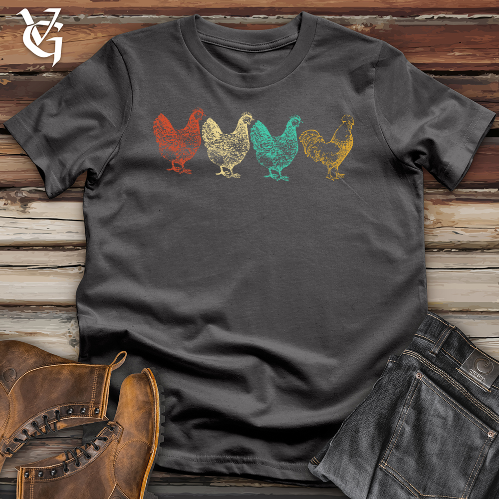 Viking Goods Chicken Scene Softstyle Tee Charcoal / L