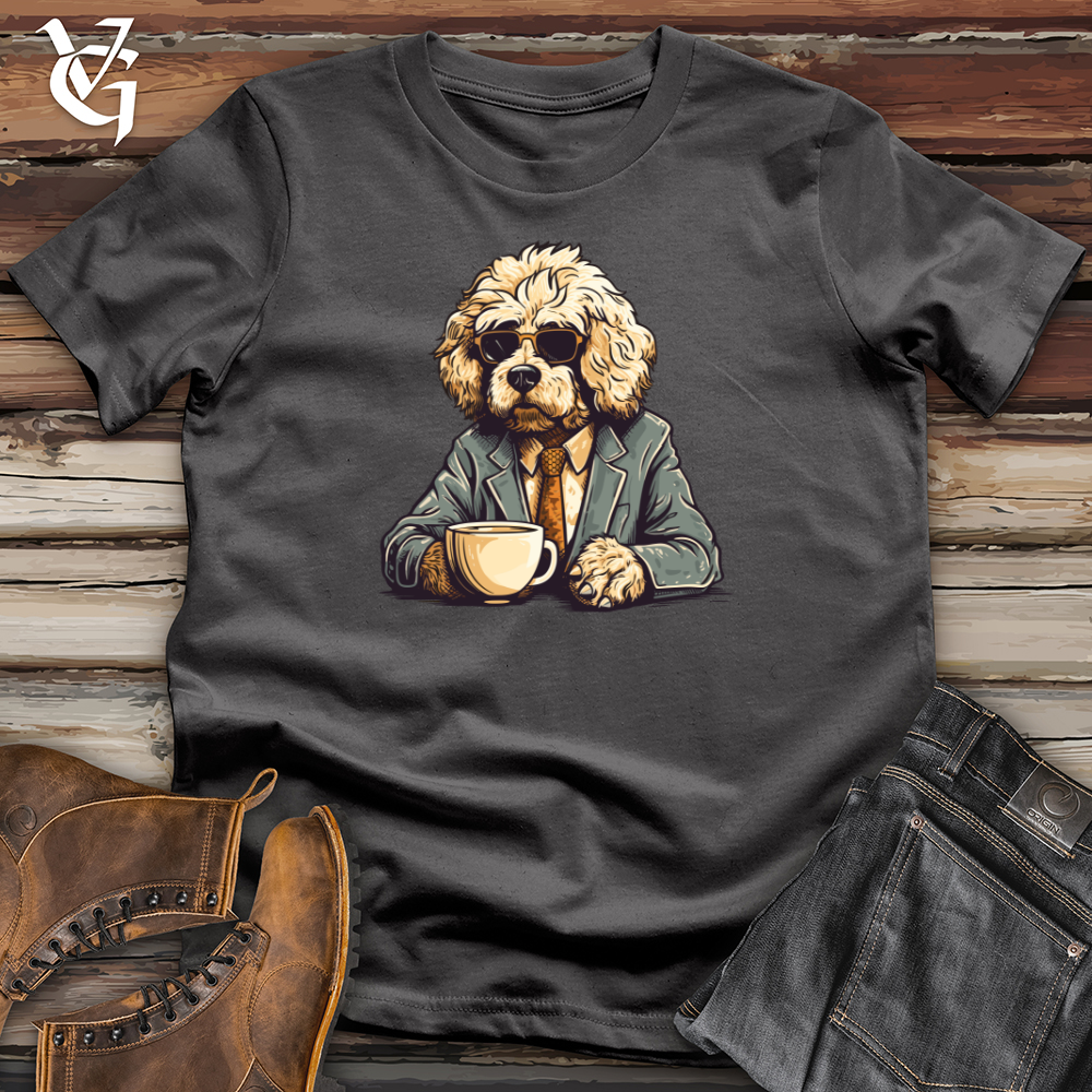 Viking Goods Coffee Enjoying Doodle Canine Softstyle Tee Charcoal / L