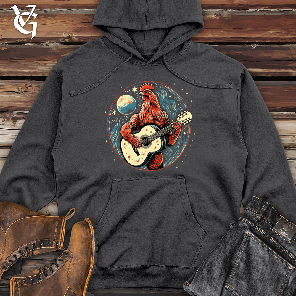 Viking Goods Cosmic Guitar Chicken Strum Midweight Hooded Sweatshirt Charcoal / L