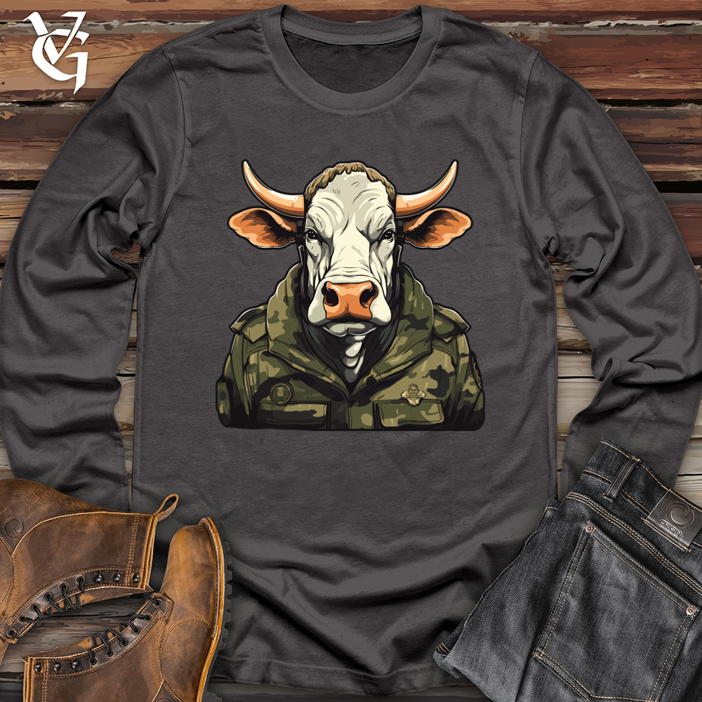 Viking Goods Cow Camo Army Combat Brigade Softstyle Long Sleeve Charcoal / L