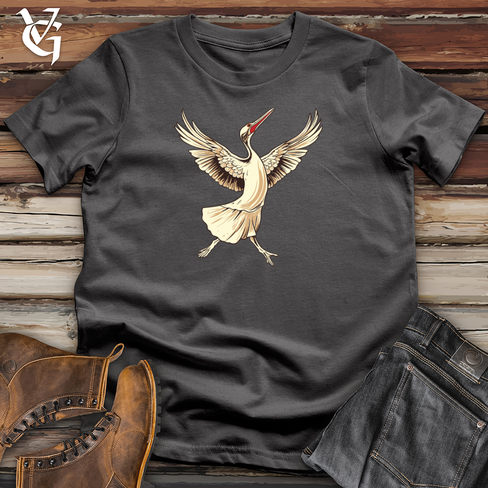 Viking Goods Crane Elegant Dance Softstyle Tee Charcoal / L
