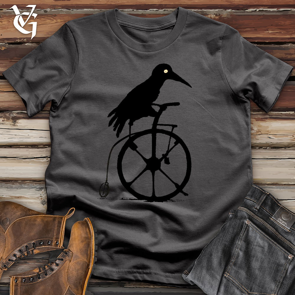 Crow Ride Bike Crow Riding Bike Softstyle Tee: Fly High in Style! - Viking Goods Company