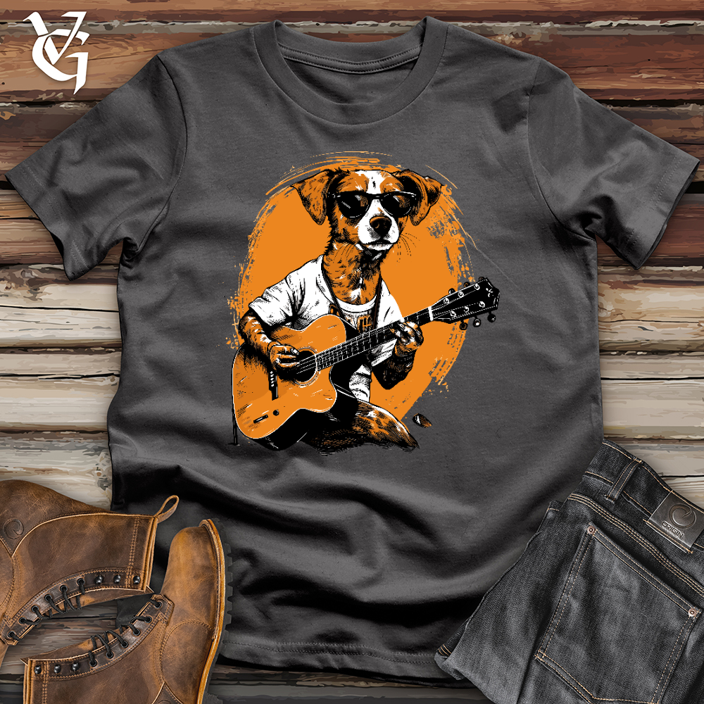 Viking Goods Dog Guitarist Softstyle Tee Charcoal / L