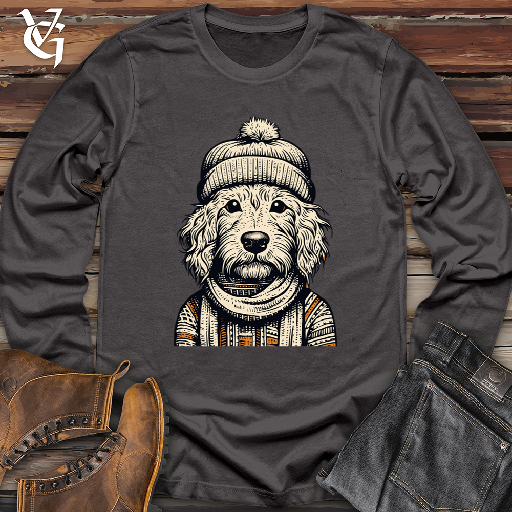 Viking Goods Doodle Dog Beanie Cozy Softstyle Long Sleeve Charcoal / L