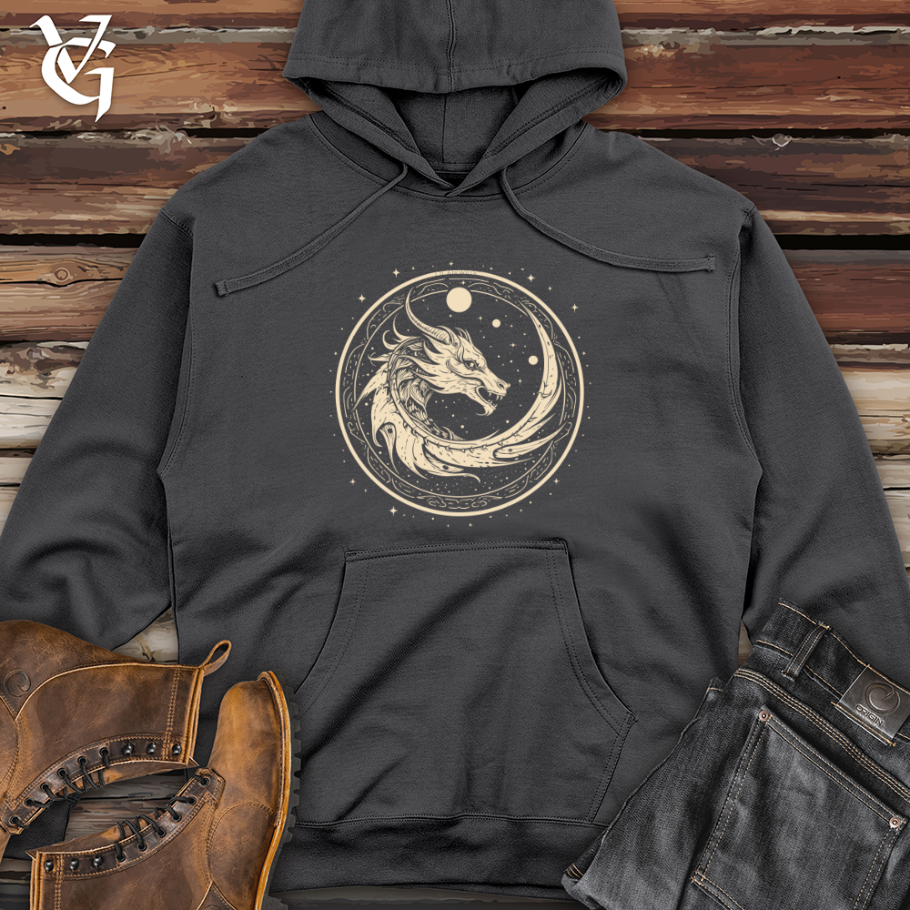 Viking Goods Dragon Celestial Cycle Midweight Hooded Sweatshirt Charcoal / L