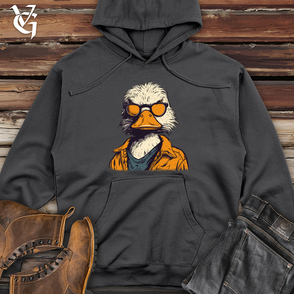 Viking Goods Duck Poised Quack Midweight Hooded Sweatshirt Charcoal / L