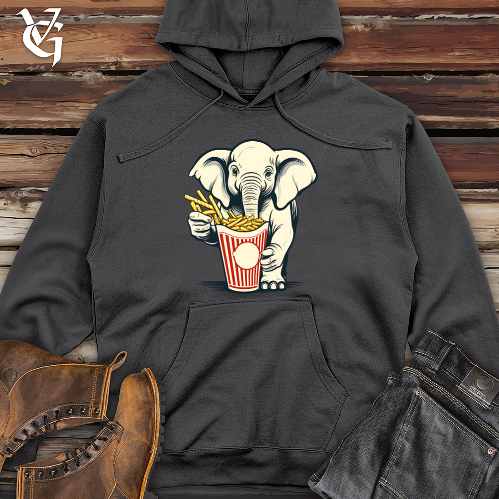 Viking Goods Elephant Fry Fanatic Midweight Hooded Sweatshirt Charcoal / L