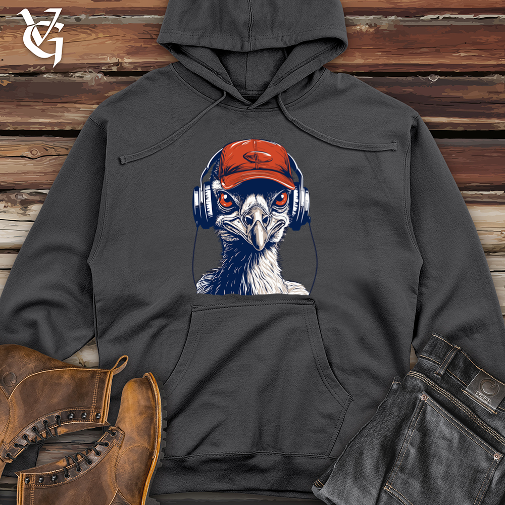 Viking Goods Emu Headphone Bumping Midweight Hooded Sweatshirt Charcoal / L