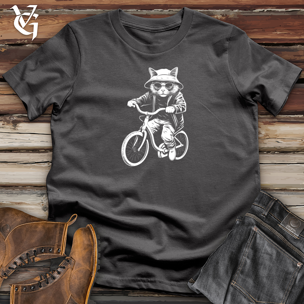Viking Goods Feline Cycle Whisker Jaunt Adventure Softstyle Tee Charcoal / L