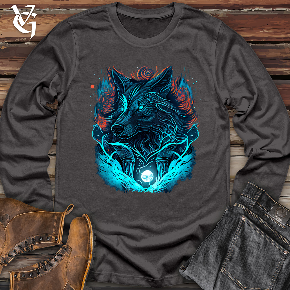 Viking Goods Fenrir Wolf Softstyle Long Sleeve Charcoal / L