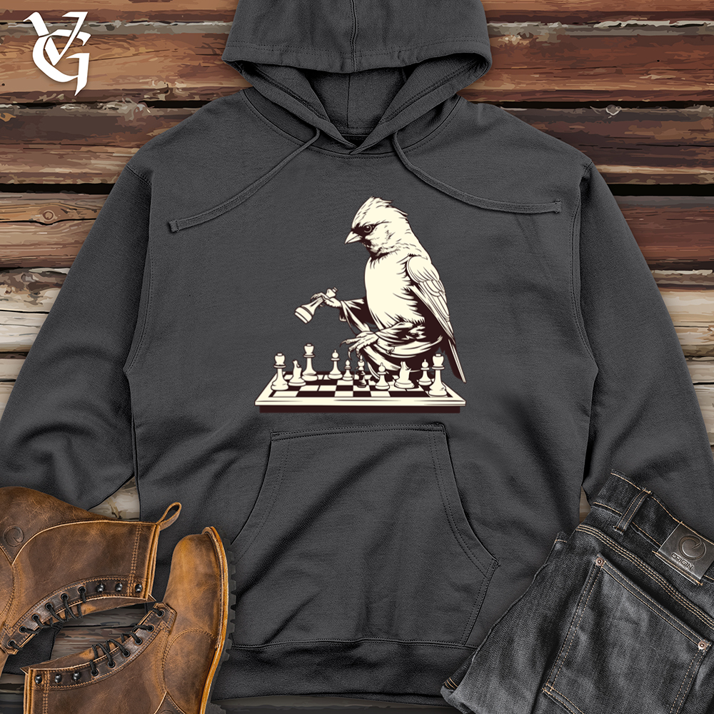 Viking Goods Finch Feathered Chess Midweight Hooded Sweatshirt Charcoal / L