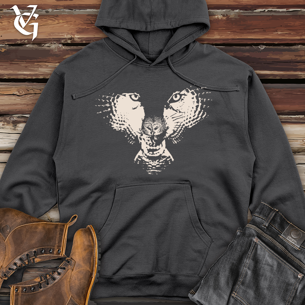 Viking Goods Flying Wolf Midweight Hooded Sweatshirt Charcoal / L