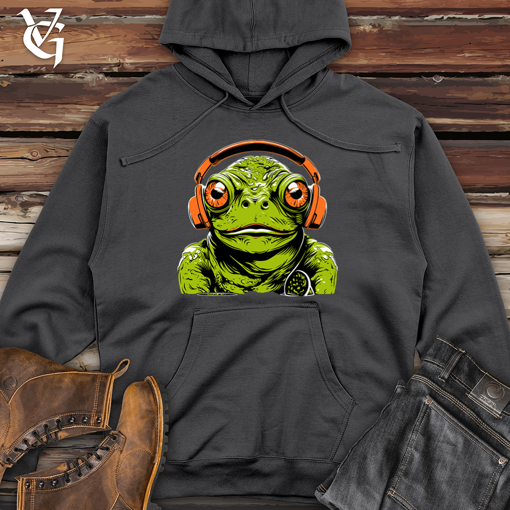 Viking Goods Frog Pond Groove Headphone Hops Midweight Hooded Sweatshirt Charcoal / L
