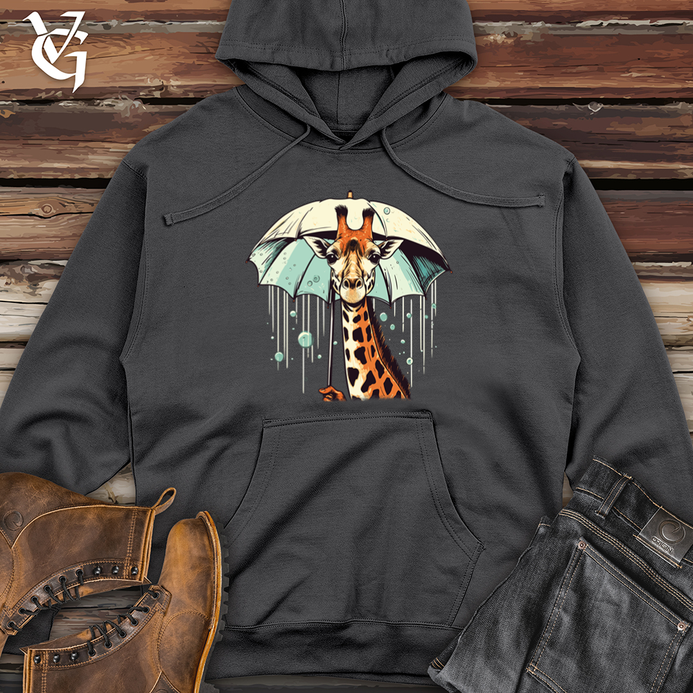 Viking Goods Giraffe Sky-High Rain Shelter Serenity Midweight Hooded Sweatshirt Charcoal / L