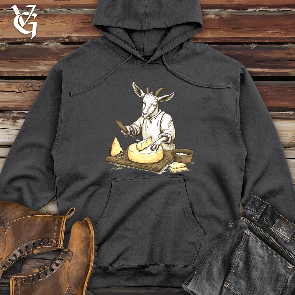 Viking Goods Goat Cheese Connoisseur Midweight Hooded Sweatshirt Charcoal / L