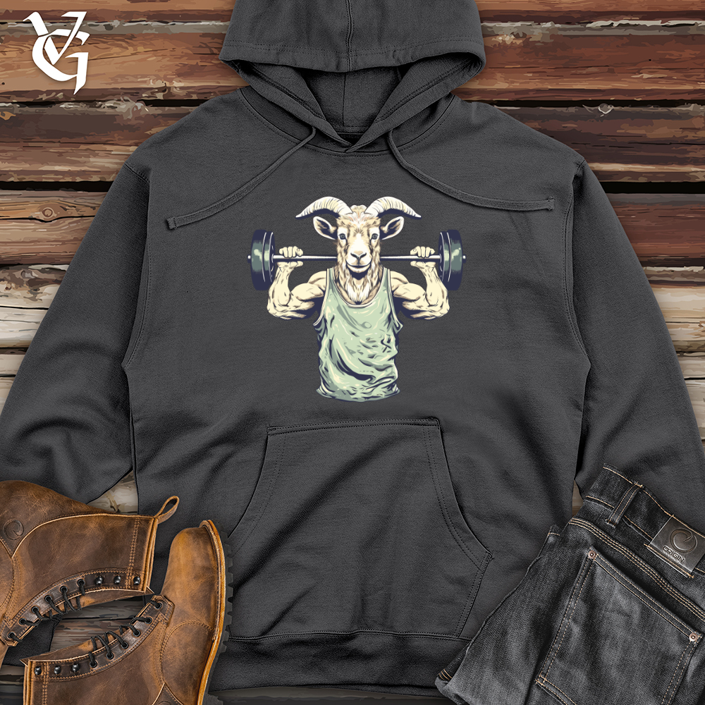 Viking Goods Goat Squat Midweight Hooded Sweatshirt Charcoal / L