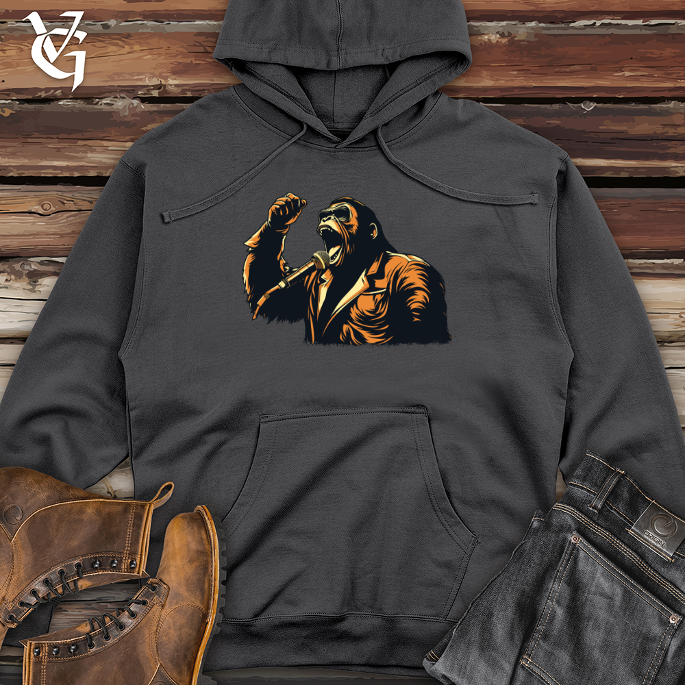 Viking Goods Gorilla Rockstar Performance Midweight Hooded Sweatshirt Charcoal / L