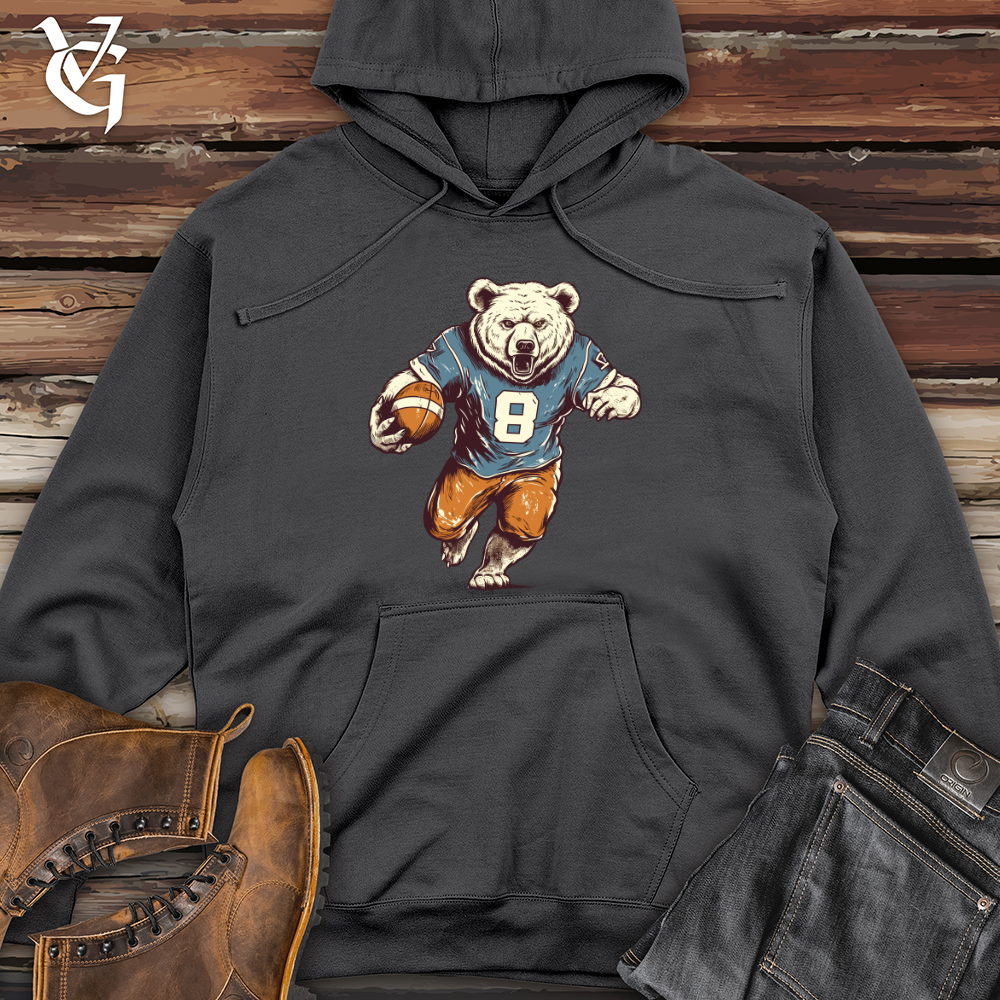 Viking Goods Gridiron Grizzly Midweight Hooded Sweatshirt Charcoal / L