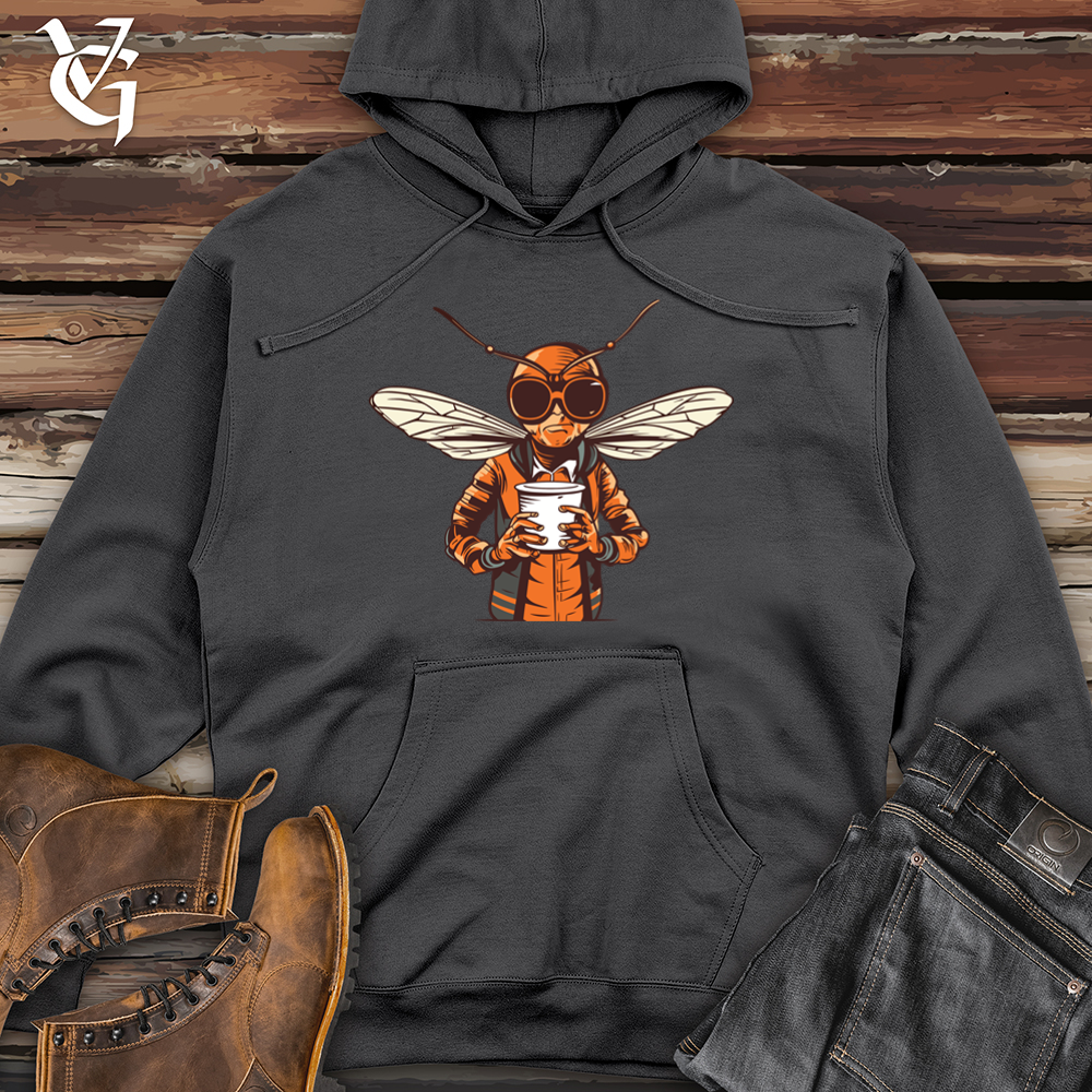 Viking Goods Hornet Buzz Blend Coffee Sip Midweight Hooded Sweatshirt Charcoal / L