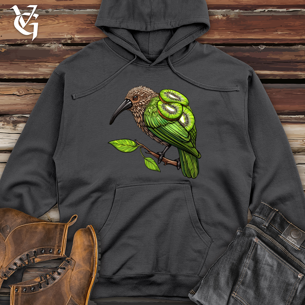 Viking Goods Kiwi Fruit Bird Midweight Hooded Sweatshirt Charcoal / L