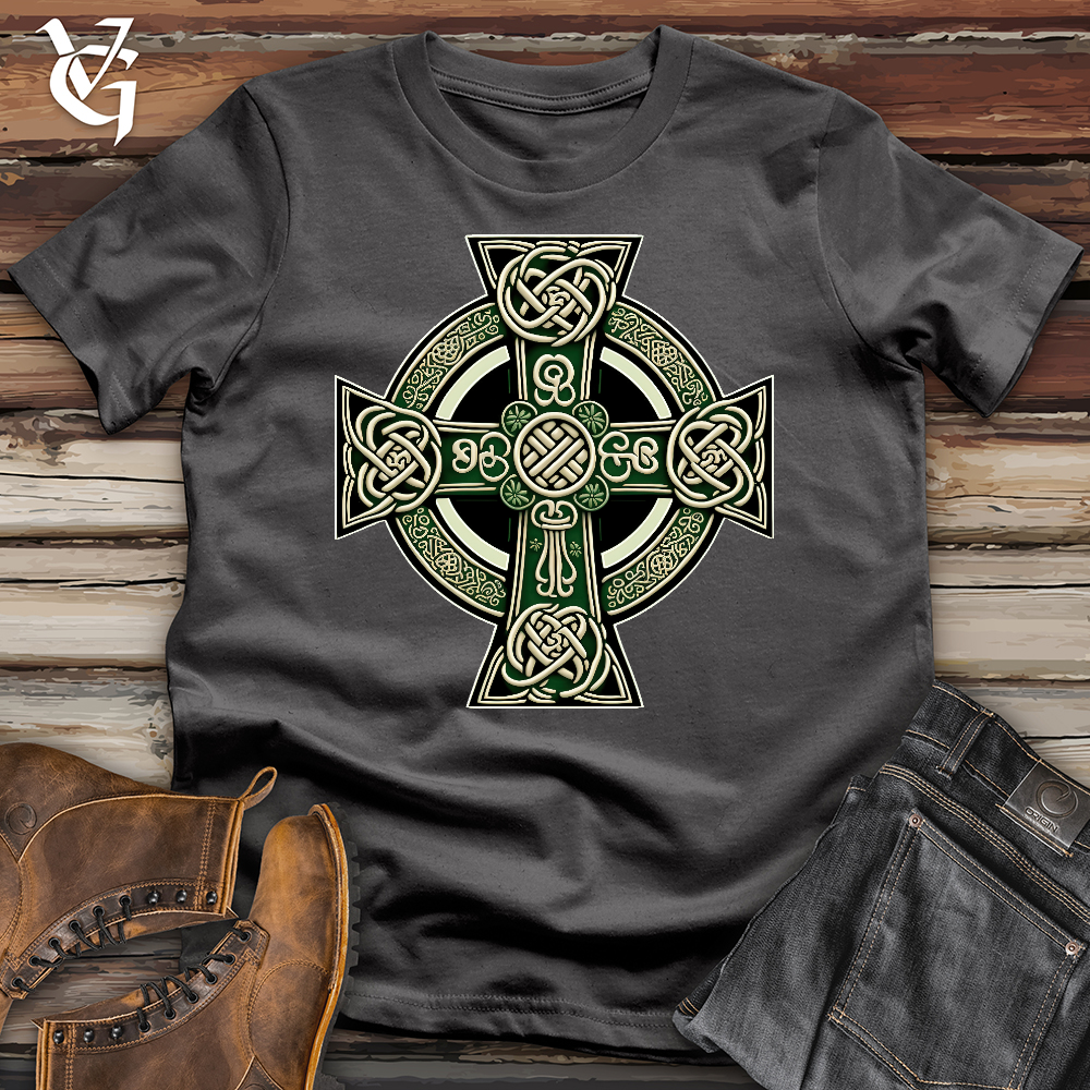 Viking Goods Knotted Celtic Crosses Softstyle Tee Charcoal / L