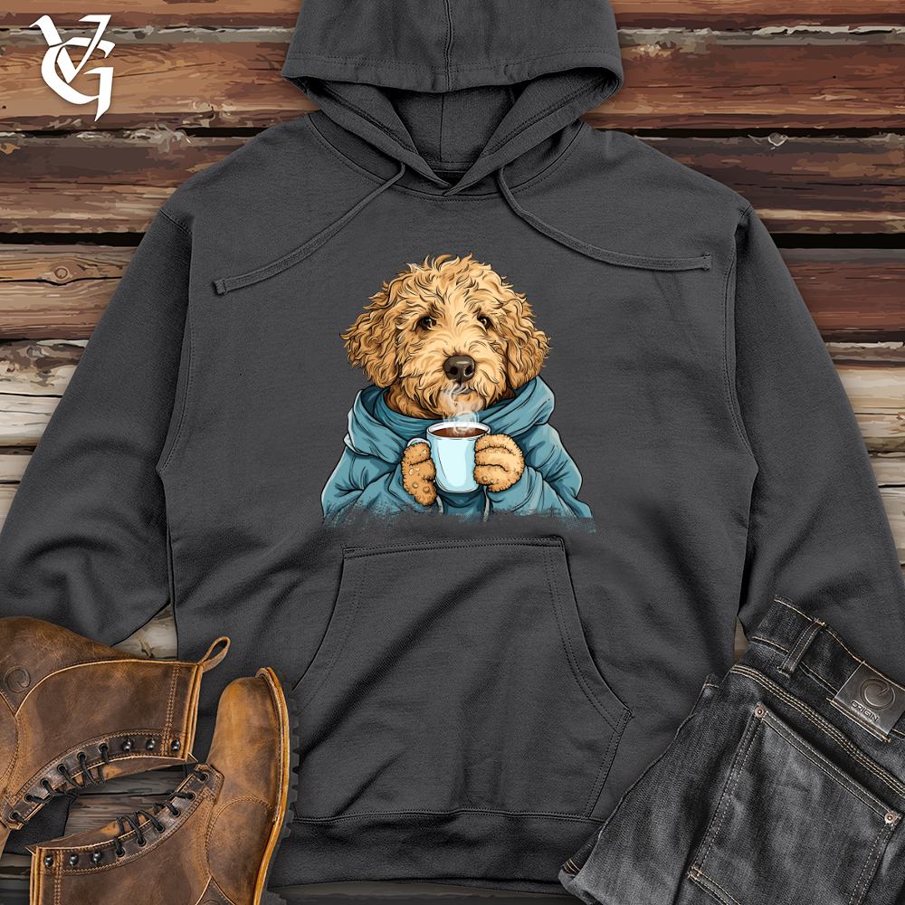 Viking Goods Labradoodle Cozy Beverage Midweight Hooded Sweatshirt Charcoal / L