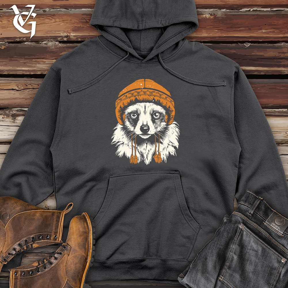 Viking Goods Lemur Jungle Jive Beanie Bliss Midweight Hooded Sweatshirt Charcoal / L