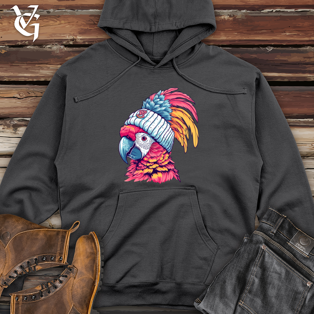 Viking Goods Macaw Winter Fashion Midweight Hooded Sweatshirt Charcoal / L