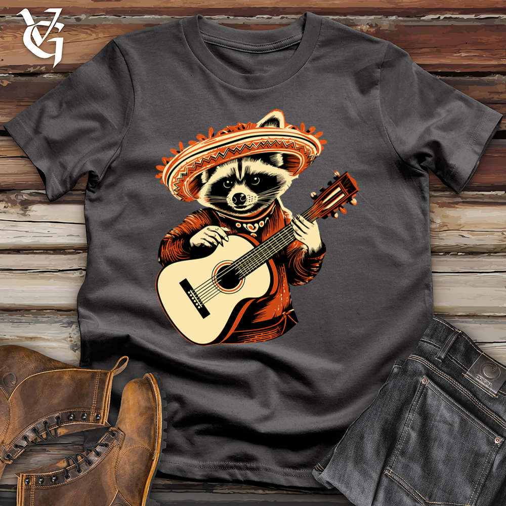 Viking Goods Melodic Raccoon Serenade Softstyle Tee Charcoal / L