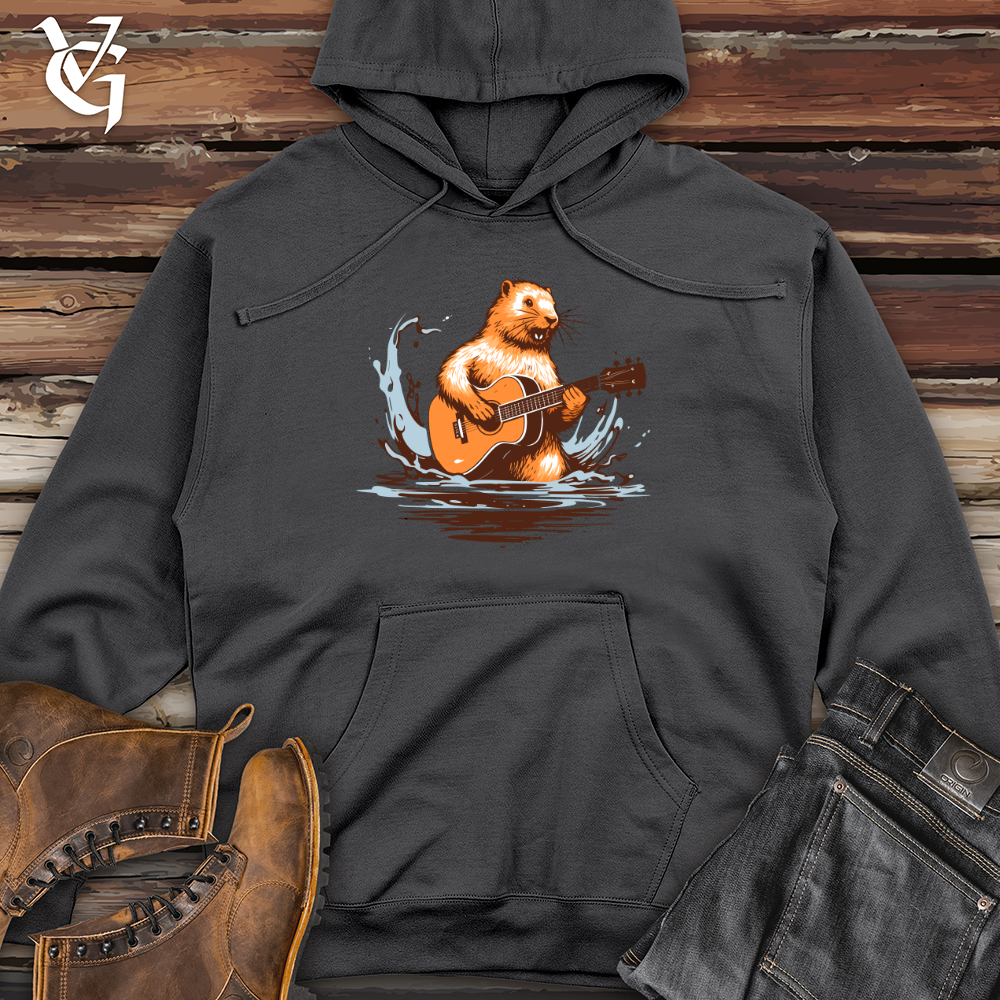 Viking Goods Melody Carving Beaver Midweight Hooded Sweatshirt Charcoal / L