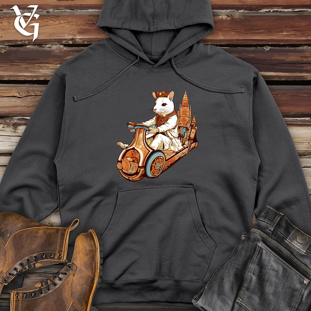 Viking Goods Mouse Time Traveller Midweight Hooded Sweatshirt Charcoal / L