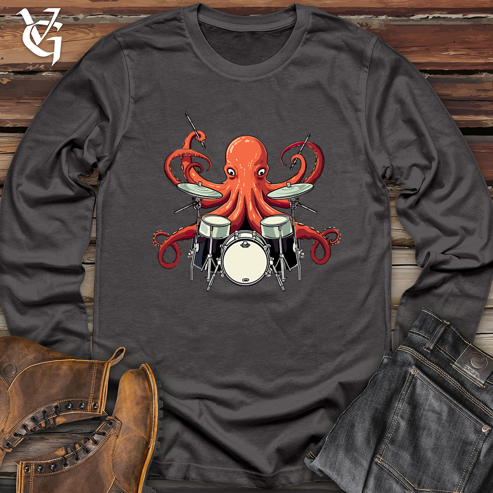 Viking Goods Octodrummer Softstyle Long Sleeve Charcoal / L